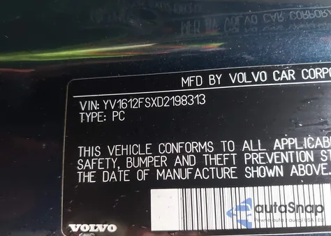 2013 Volvo S60 T5/T5 Platinum/T5 Premier/T5 Premier Plus from USA, damaged, VIN YV1612FSXD2198313